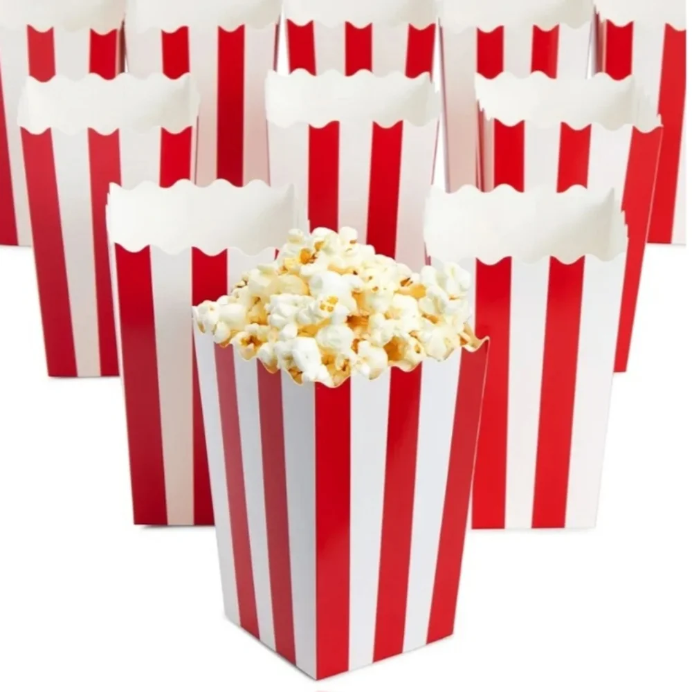 Popcorn Box Favors. 12 packs. Each pack has 5 pcs. NEW.